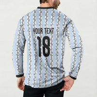Custom Argentina Heritage Football Button Sweatshirt La Albiceleste Glory Road to 2026