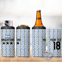 Custom Argentina Heritage Football 4 in 1 Can Cooler Tumbler La Albiceleste Glory Road to 2026