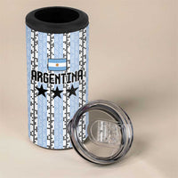 Custom Argentina Heritage Football 4 in 1 Can Cooler Tumbler La Albiceleste Glory Road to 2026