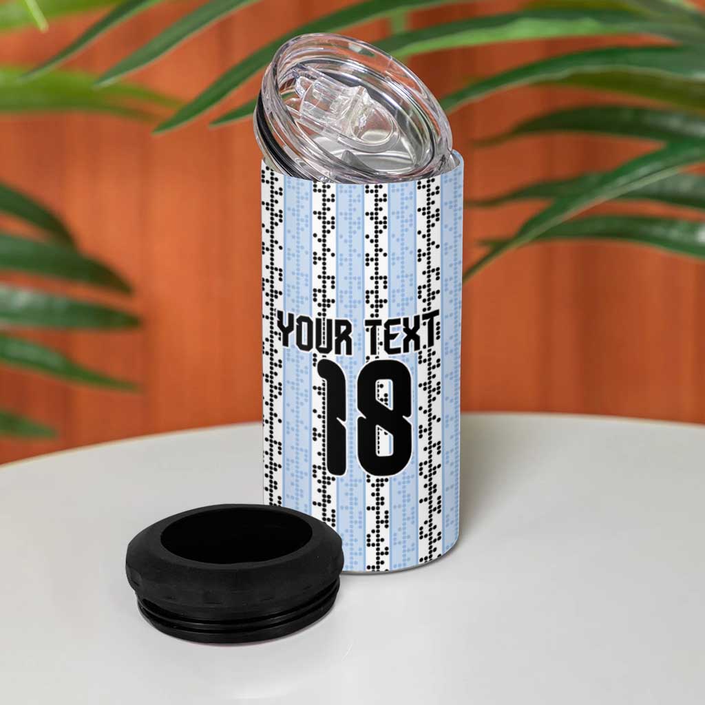 Custom Argentina Heritage Football 4 in 1 Can Cooler Tumbler La Albiceleste Glory Road to 2026