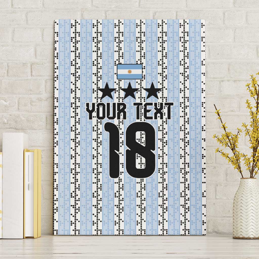 Custom Argentina Heritage Football Canvas Wall Art La Albiceleste Glory Road to 2026