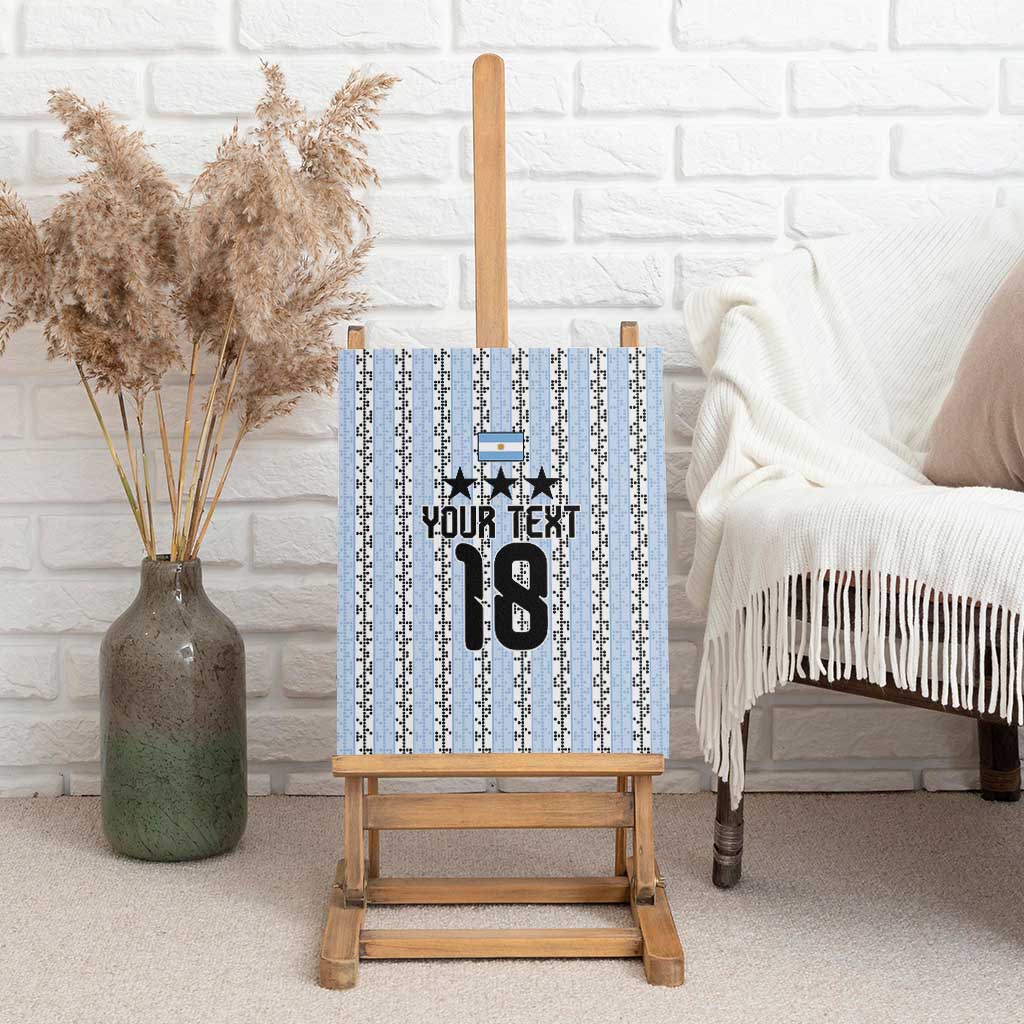 Custom Argentina Heritage Football Canvas Wall Art La Albiceleste Glory Road to 2026