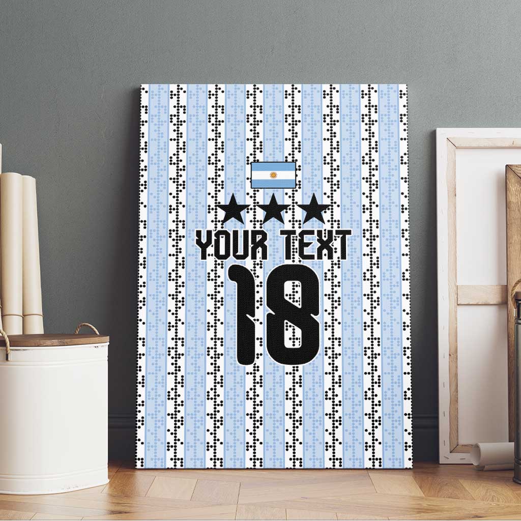 Custom Argentina Heritage Football Canvas Wall Art La Albiceleste Glory Road to 2026