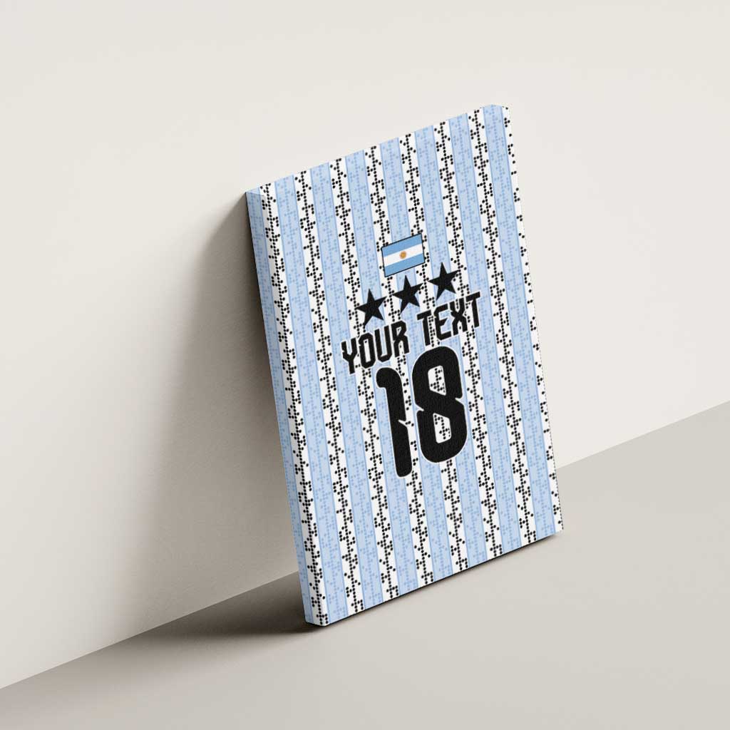 Custom Argentina Heritage Football Canvas Wall Art La Albiceleste Glory Road to 2026