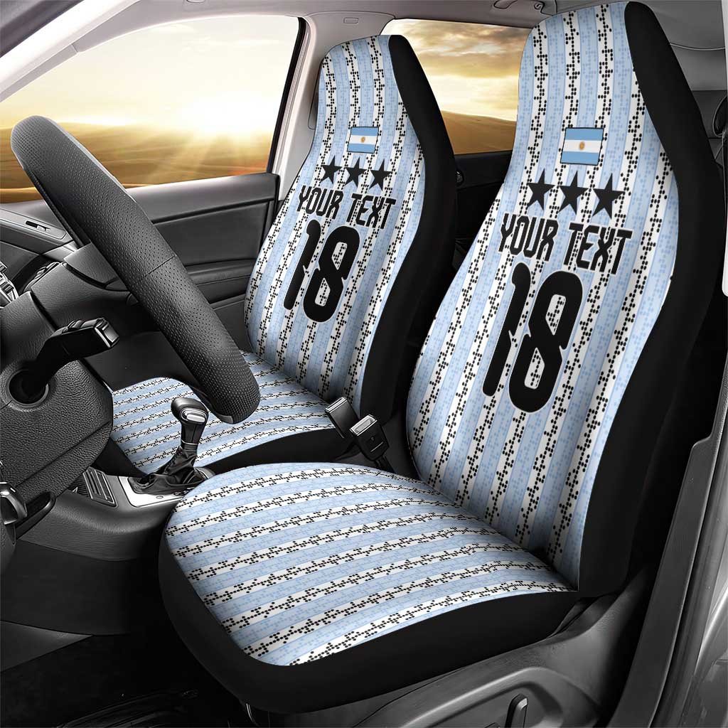 Custom Argentina Heritage Football Car Seat Cover La Albiceleste Glory Road to 2026