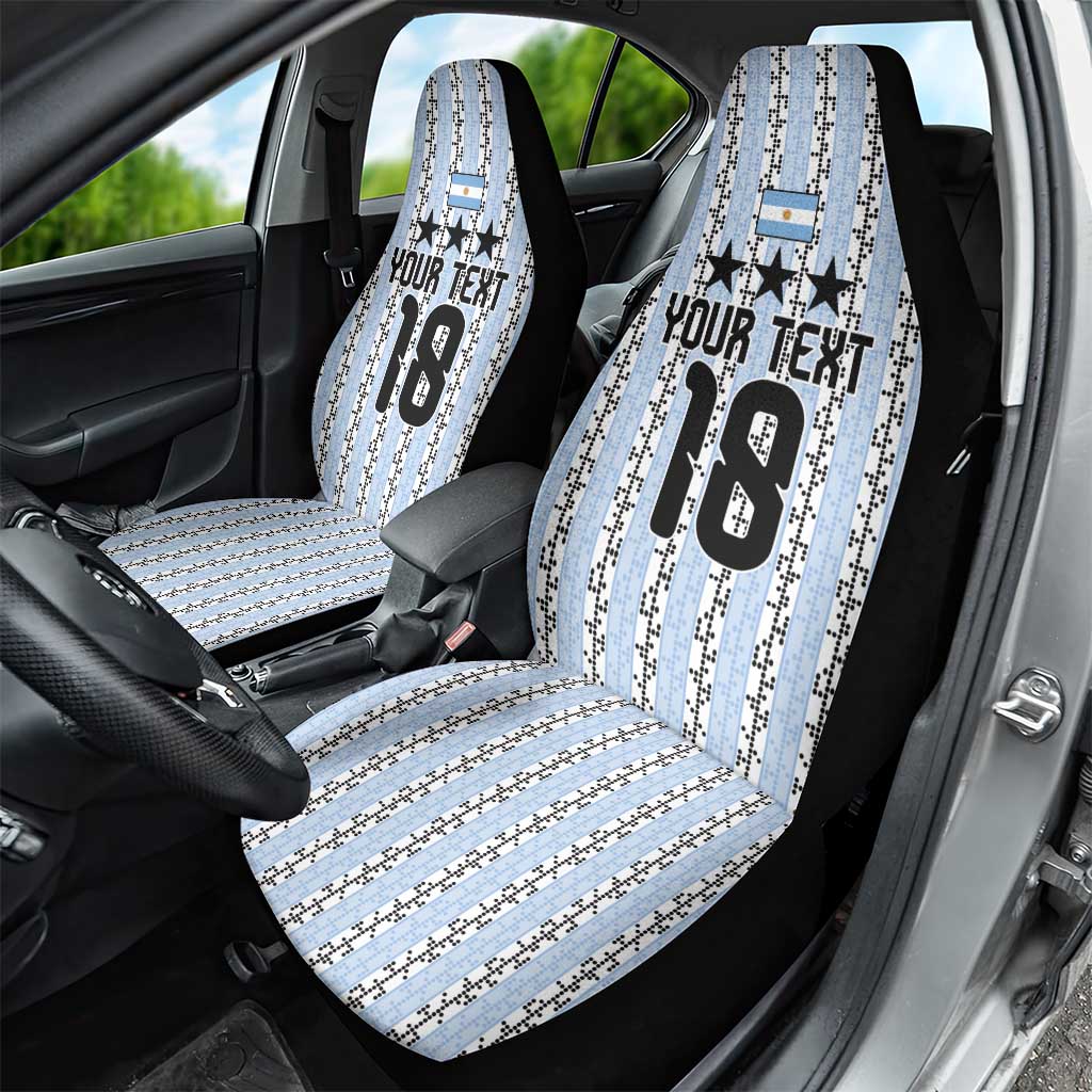 Custom Argentina Heritage Football Car Seat Cover La Albiceleste Glory Road to 2026
