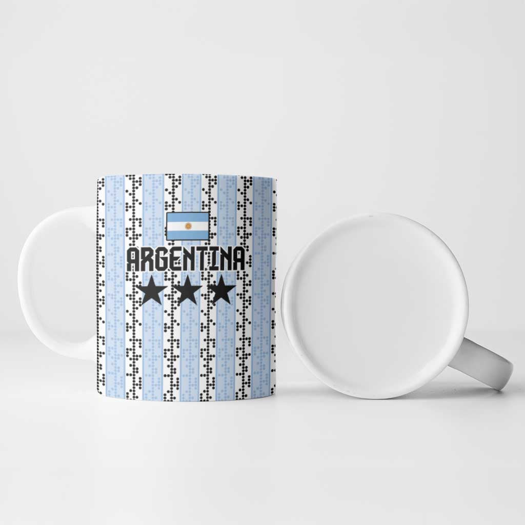Custom Argentina Heritage Football Ceramic Mug La Albiceleste Glory Road to 2026