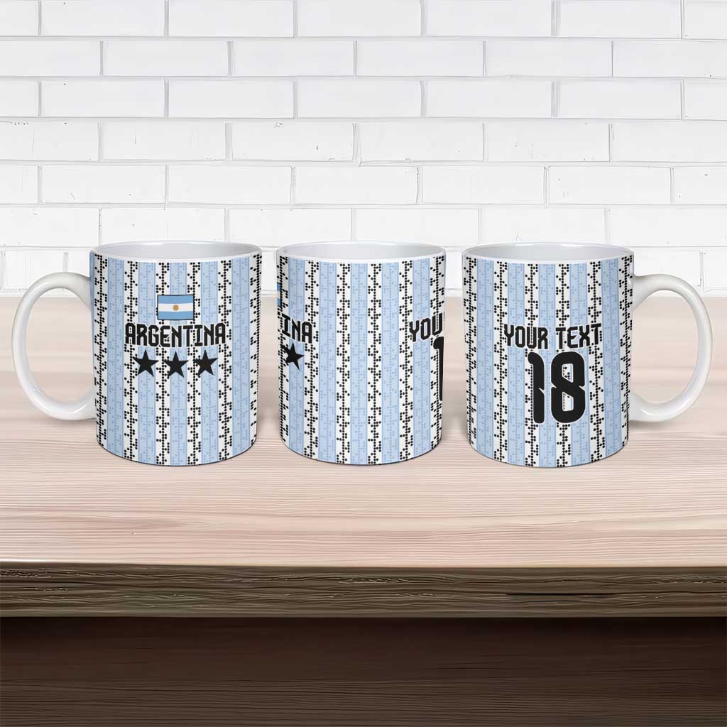 Custom Argentina Heritage Football Ceramic Mug La Albiceleste Glory Road to 2026