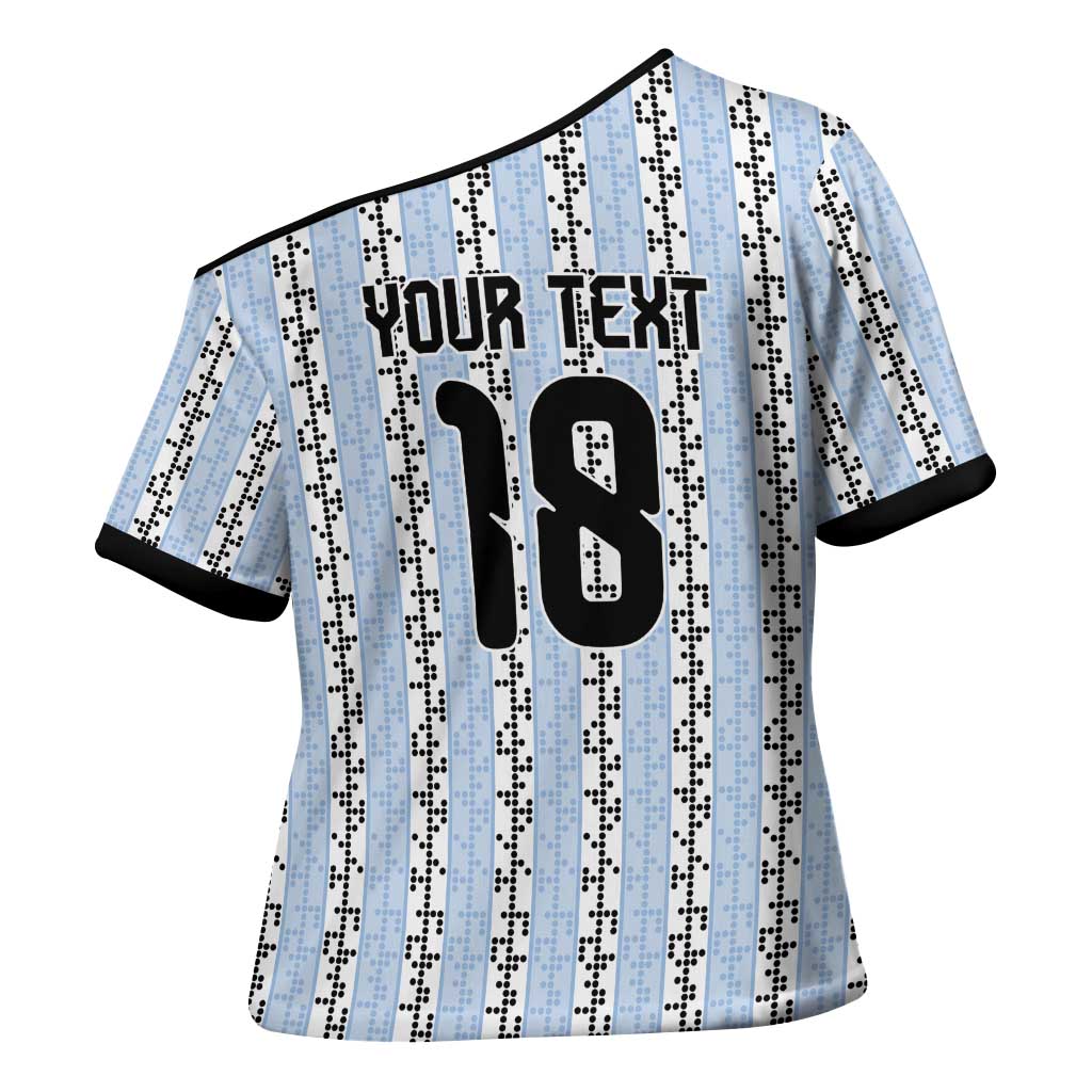 Custom Argentina Heritage Football Cross Shoulder Shirt La Albiceleste Glory Road to 2026