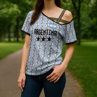 Custom Argentina Heritage Football Cross Shoulder Shirt La Albiceleste Glory Road to 2026