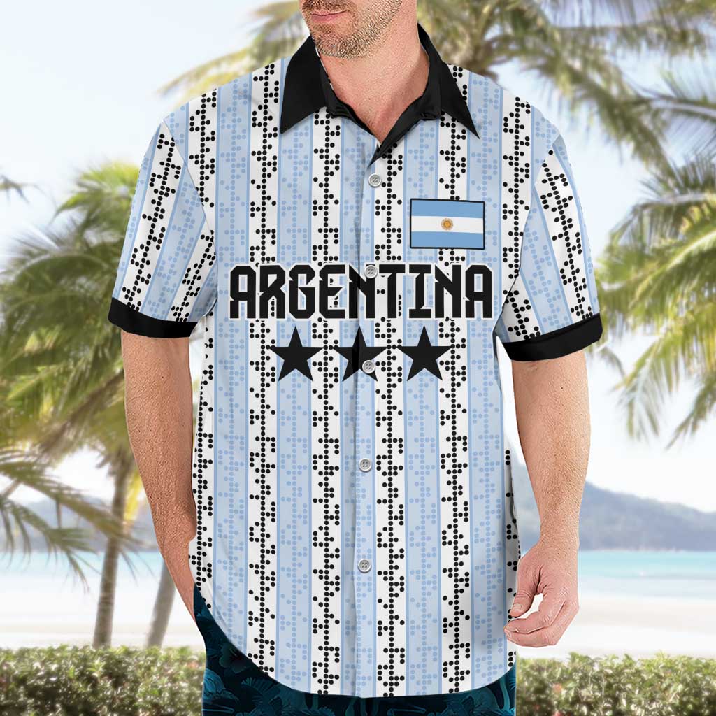 Custom Argentina Heritage Football Hawaiian Shirt La Albiceleste Glory Road to 2026