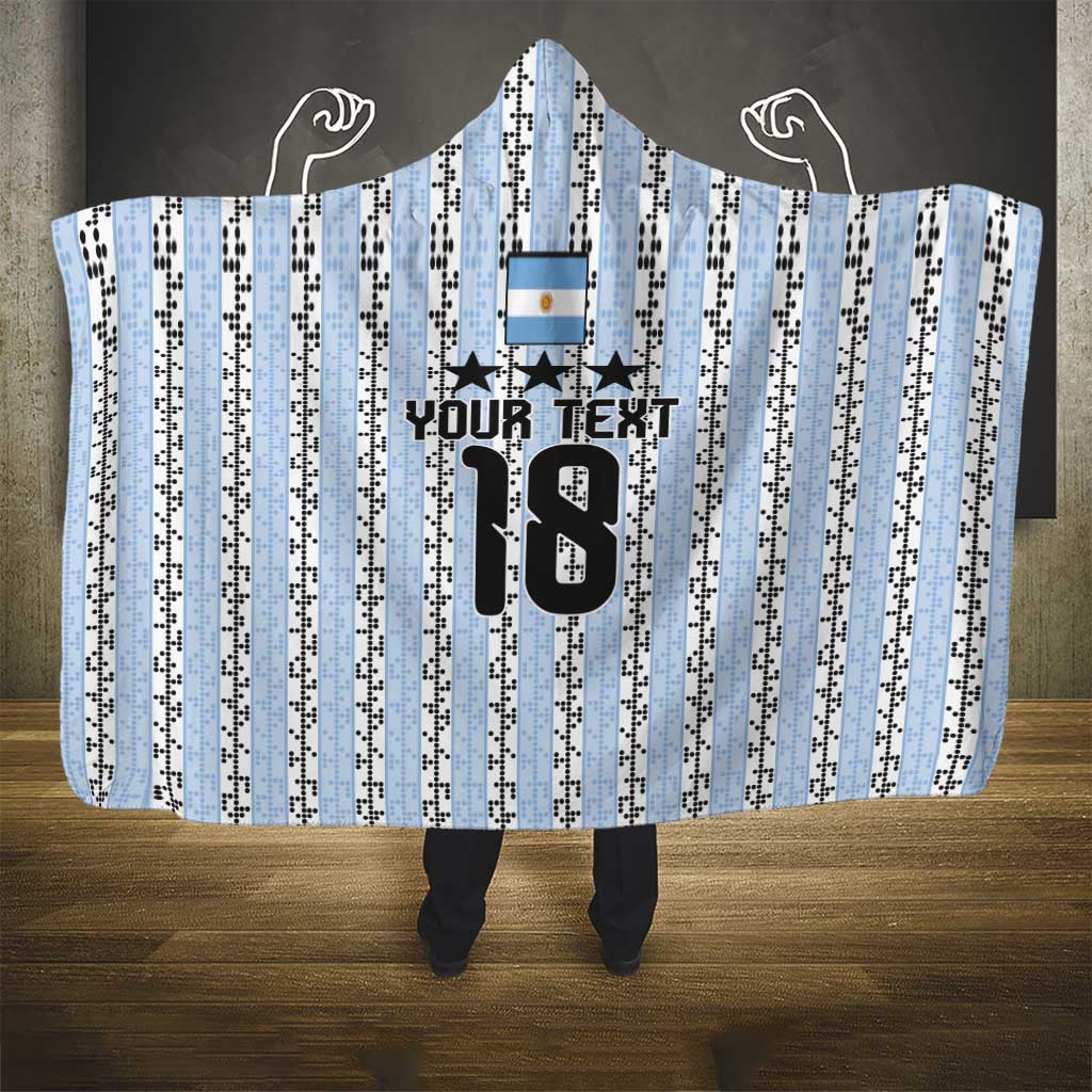 Custom Argentina Heritage Football Hooded Blanket La Albiceleste Glory Road to 2026