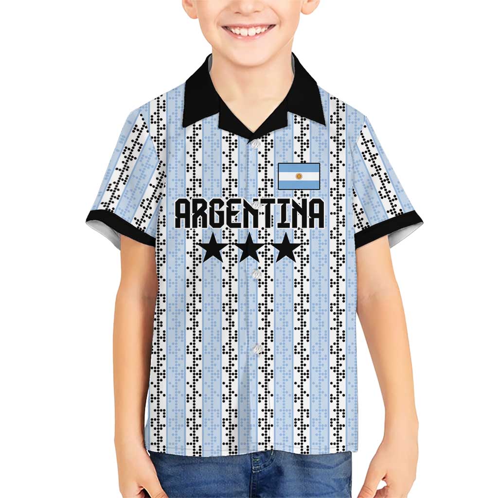 Custom Argentina Heritage Football Kid Hawaiian Shirt La Albiceleste Glory Road to 2026