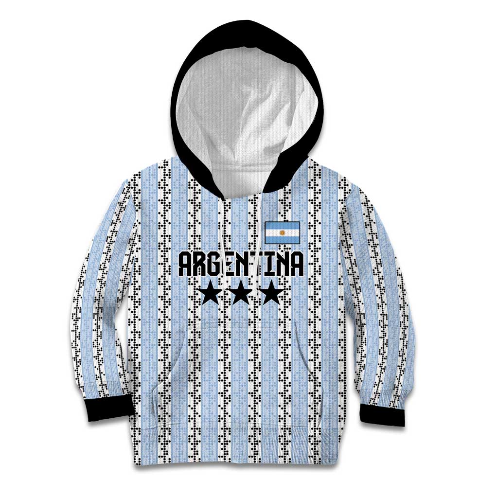 Custom Argentina Heritage Football Kid Hoodie La Albiceleste Glory Road to 2026