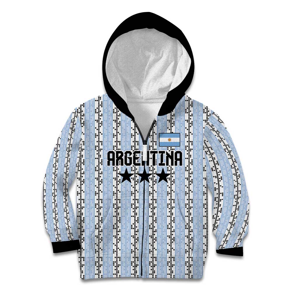 Custom Argentina Heritage Football Kid Hoodie La Albiceleste Glory Road to 2026
