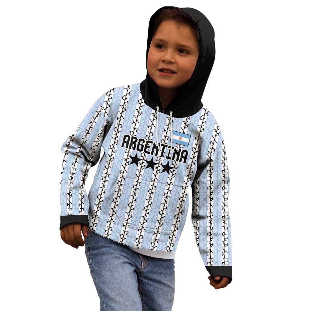 Custom Argentina Heritage Football Kid Hoodie La Albiceleste Glory Road to 2026