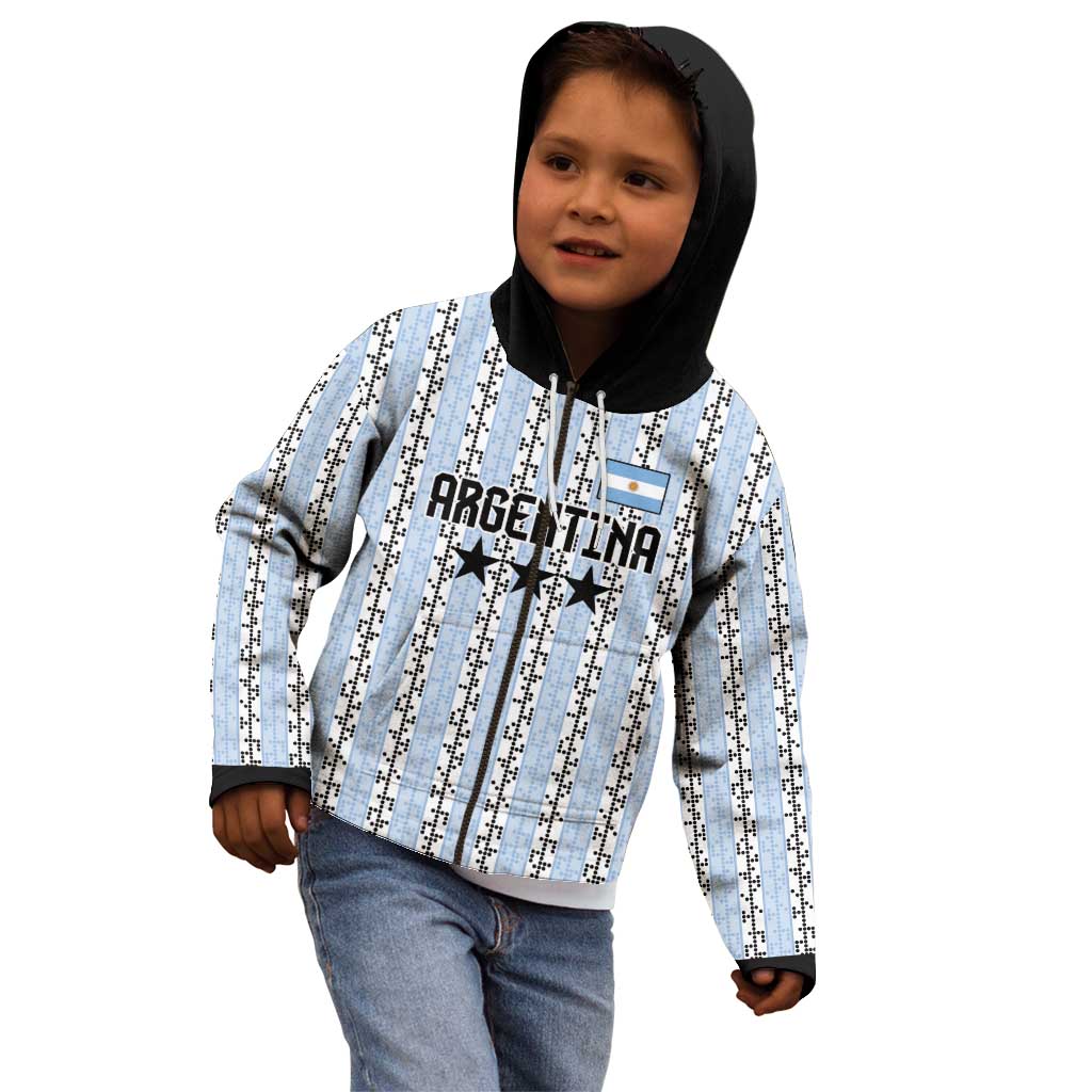 Custom Argentina Heritage Football Kid Hoodie La Albiceleste Glory Road to 2026