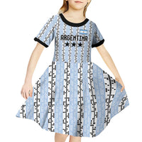 Custom Argentina Heritage Football Kid Short Sleeve Dress La Albiceleste Glory Road to 2026