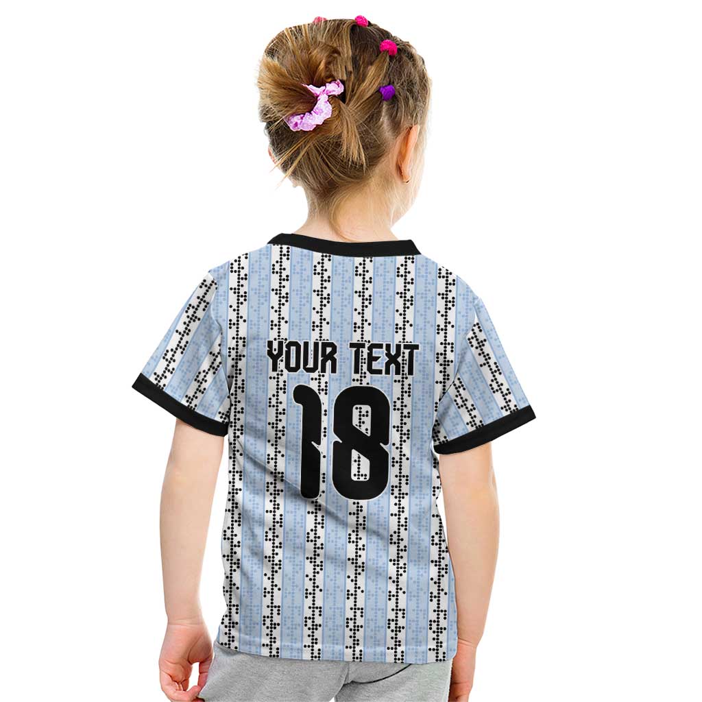 Custom Argentina Heritage Football Kid T Shirt La Albiceleste Glory Road to 2026