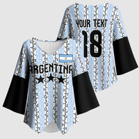 Custom Argentina Heritage Football Kimono Sleeve Blouse La Albiceleste Glory Road to 2026