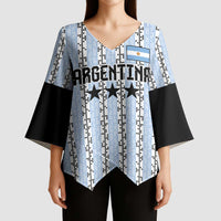 Custom Argentina Heritage Football Kimono Sleeve Blouse La Albiceleste Glory Road to 2026