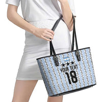 Custom Argentina Heritage Football Leather Tote Bag La Albiceleste Glory Road to 2026