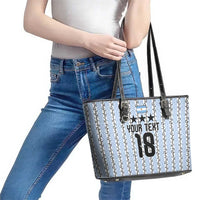 Custom Argentina Heritage Football Leather Tote Bag La Albiceleste Glory Road to 2026