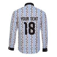 Custom Argentina Heritage Football Long Sleeve Button Shirt La Albiceleste Glory Road to 2026