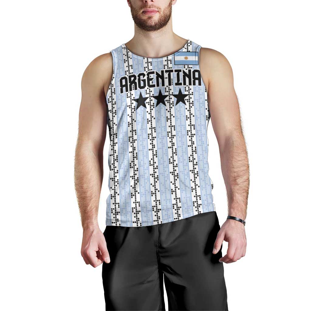 Custom Argentina Heritage Football Men Tank Top La Albiceleste Glory Road to 2026