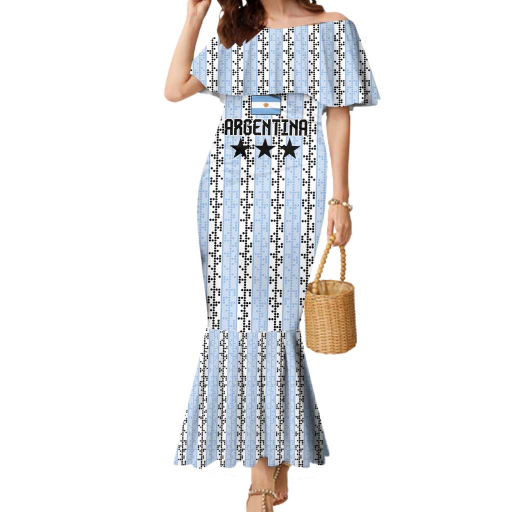 Custom Argentina Heritage Football Mermaid Dress La Albiceleste Glory Road to 2026