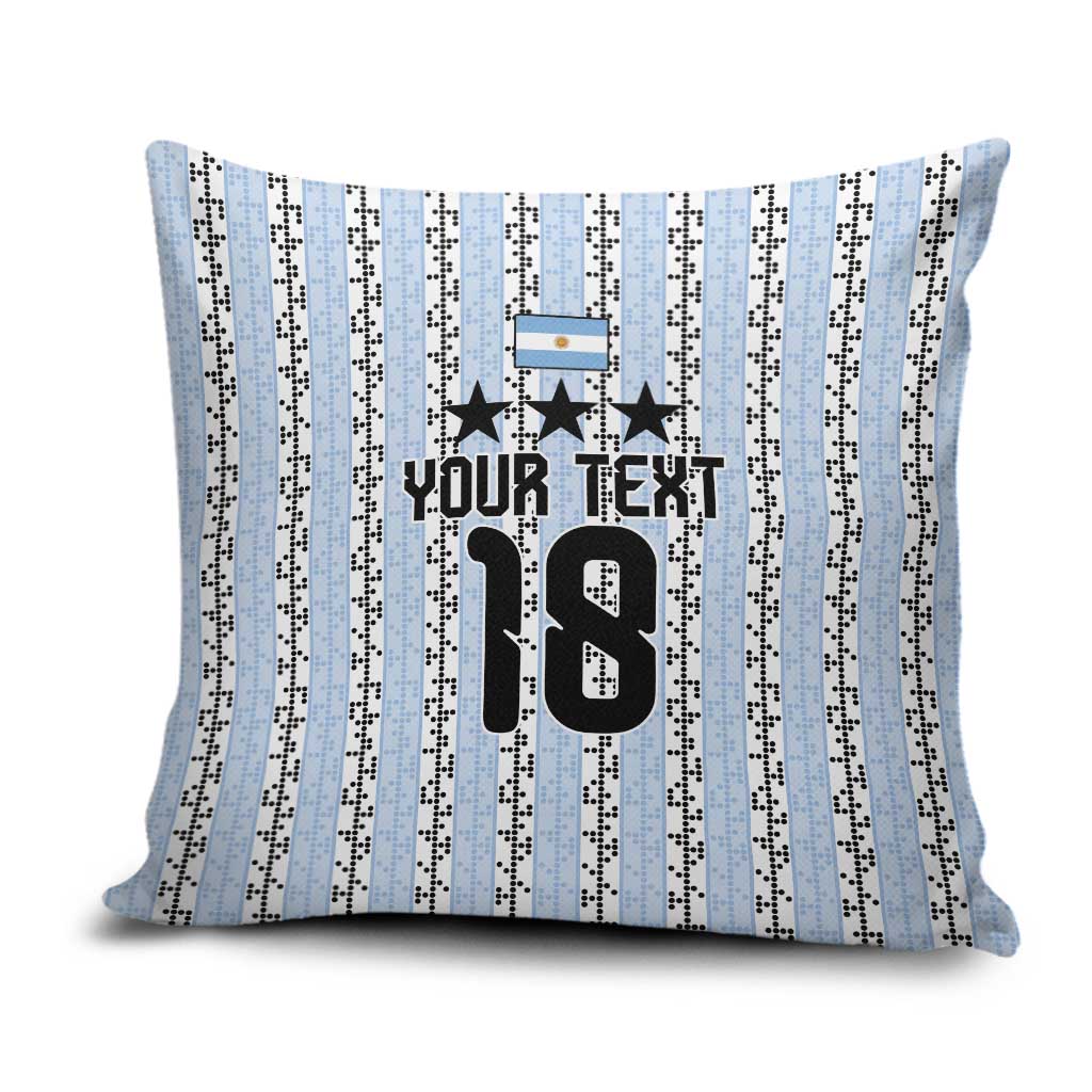 Custom Argentina Heritage Football Pillow Cover La Albiceleste Glory Road to 2026