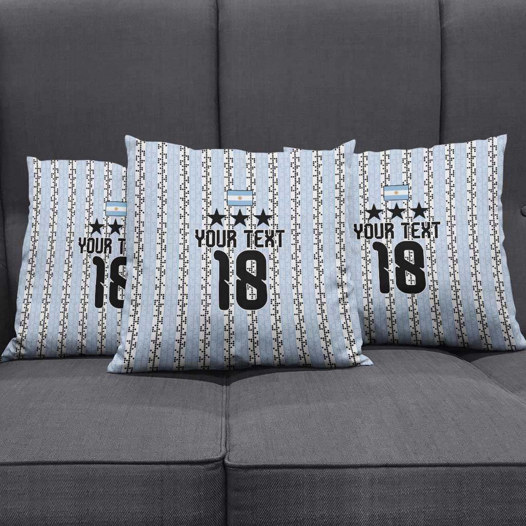 Custom Argentina Heritage Football Pillow Cover La Albiceleste Glory Road to 2026