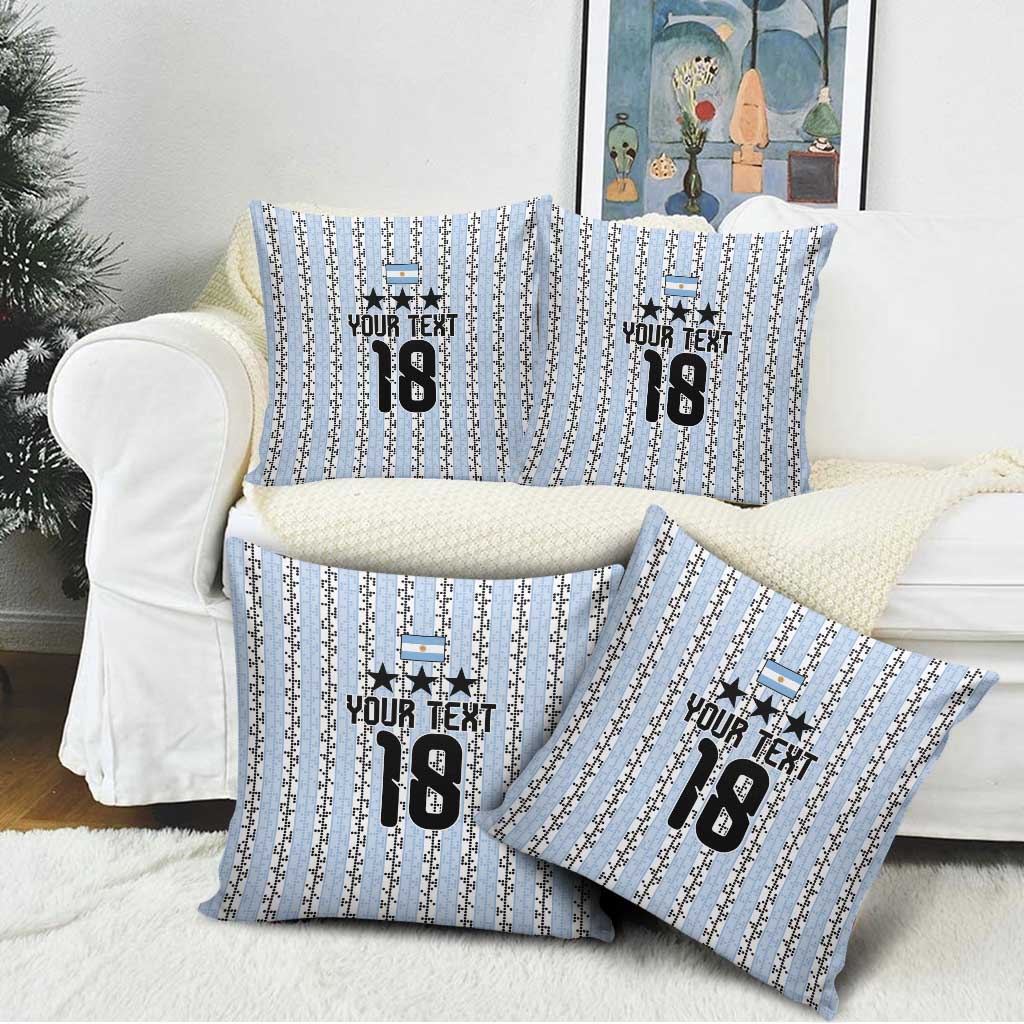 Custom Argentina Heritage Football Pillow Cover La Albiceleste Glory Road to 2026