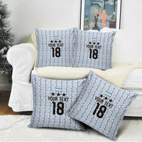 Custom Argentina Heritage Football Pillow Cover La Albiceleste Glory Road to 2026