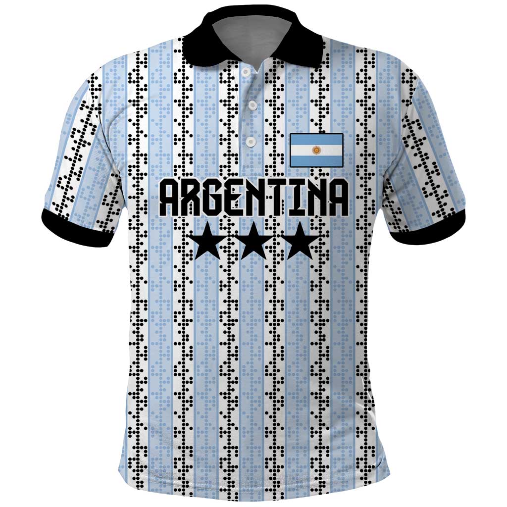 Custom Argentina Heritage Football Polo Shirt La Albiceleste Glory Road to 2026