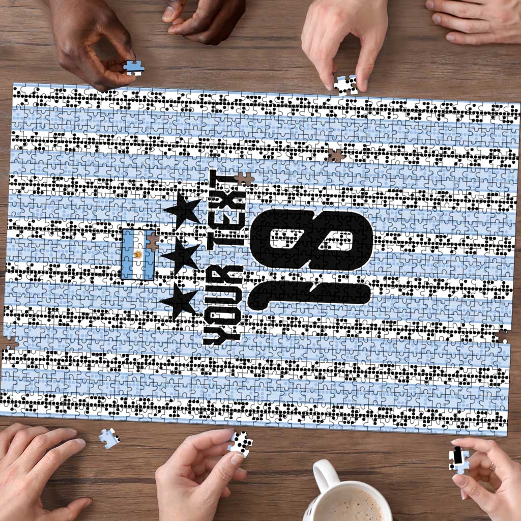 Custom Argentina Heritage Football Puzzle La Albiceleste Glory Road to 2026
