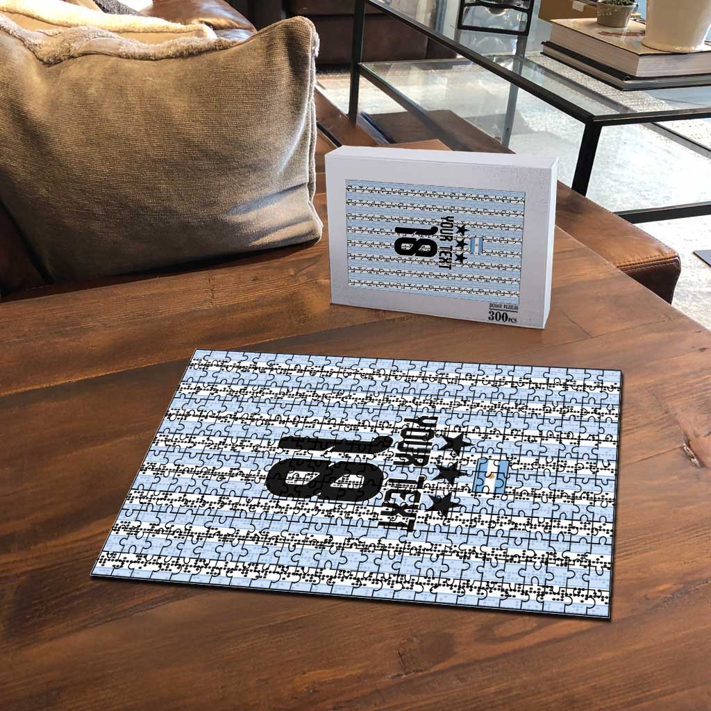 Custom Argentina Heritage Football Puzzle La Albiceleste Glory Road to 2026