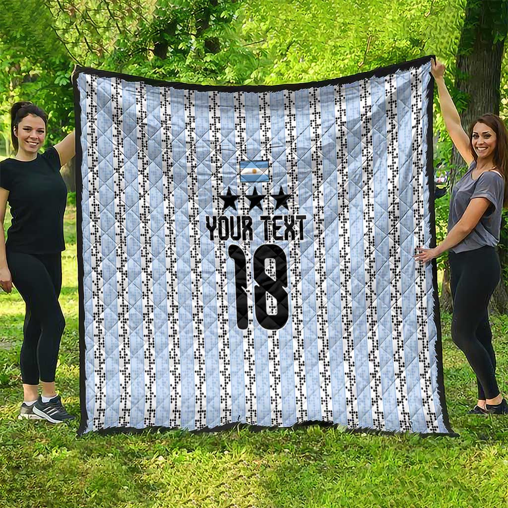 Custom Argentina Heritage Football Quilt La Albiceleste Glory Road to 2026