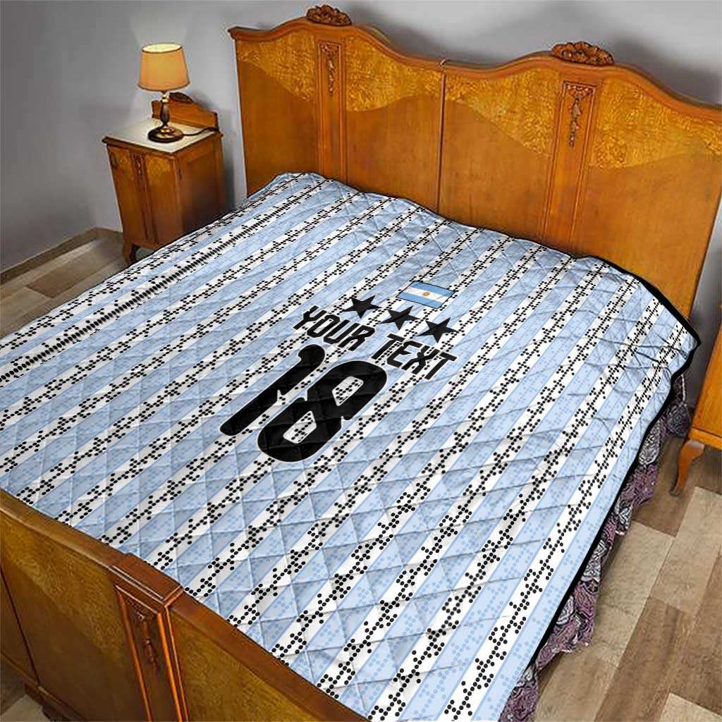 Custom Argentina Heritage Football Quilt La Albiceleste Glory Road to 2026