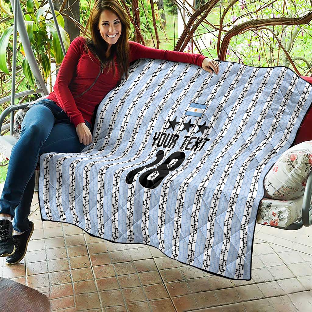 Custom Argentina Heritage Football Quilt La Albiceleste Glory Road to 2026