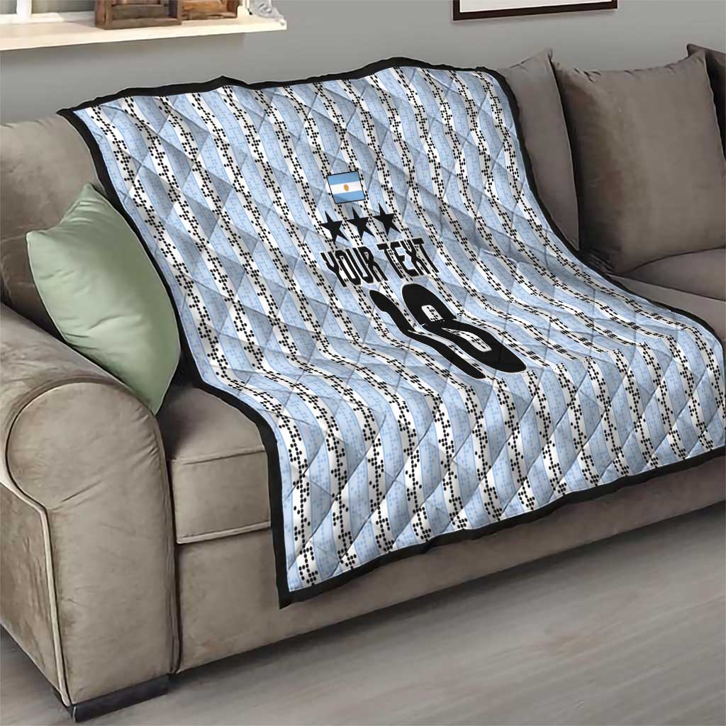 Custom Argentina Heritage Football Quilt La Albiceleste Glory Road to 2026