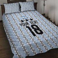 Custom Argentina Heritage Football Quilt Bed Set La Albiceleste Glory Road to 2026