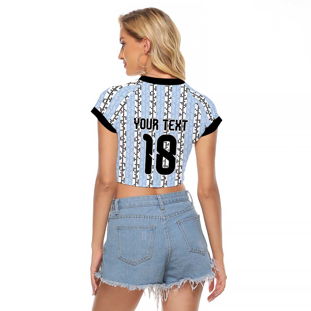 Custom Argentina Heritage Football Raglan Cropped T Shirt La Albiceleste Glory Road to 2026