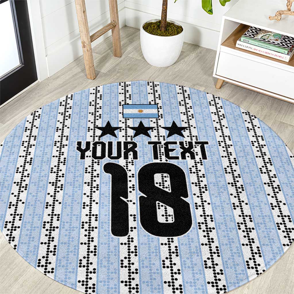 Custom Argentina Heritage Football Round Carpet La Albiceleste Glory Road to 2026