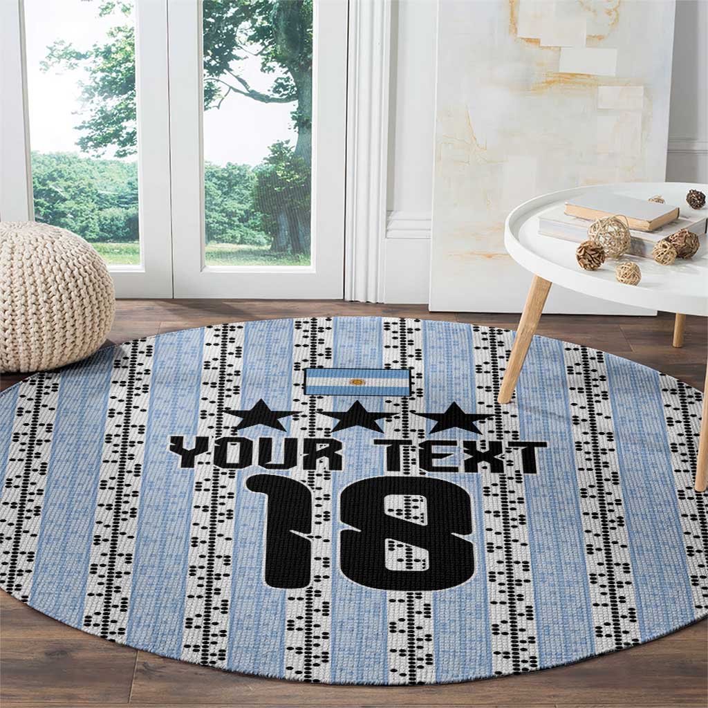 Custom Argentina Heritage Football Round Carpet La Albiceleste Glory Road to 2026