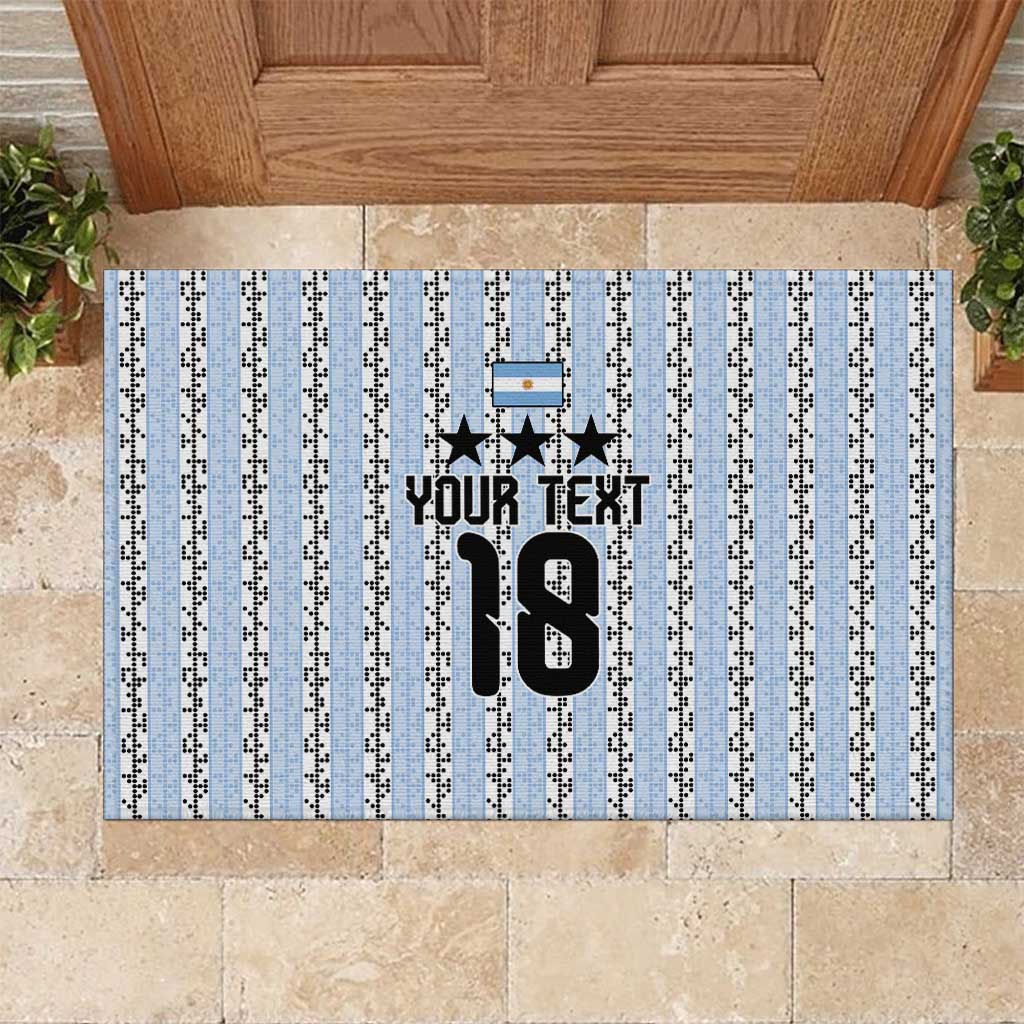 Custom Argentina Heritage Football Rubber Doormat La Albiceleste Glory Road to 2026