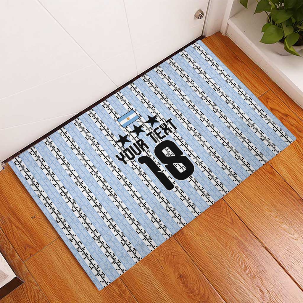 Custom Argentina Heritage Football Rubber Doormat La Albiceleste Glory Road to 2026