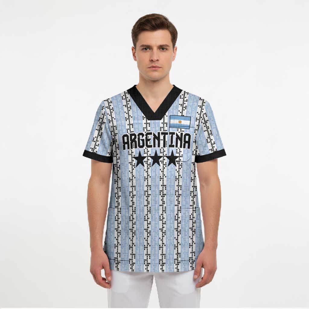 Custom Argentina Heritage Football Scrub Top La Albiceleste Glory Road to 2026