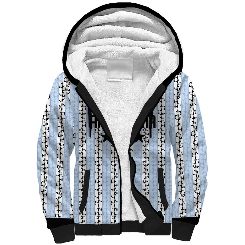 Custom Argentina Heritage Football Sherpa Hoodie La Albiceleste Glory Road to 2026