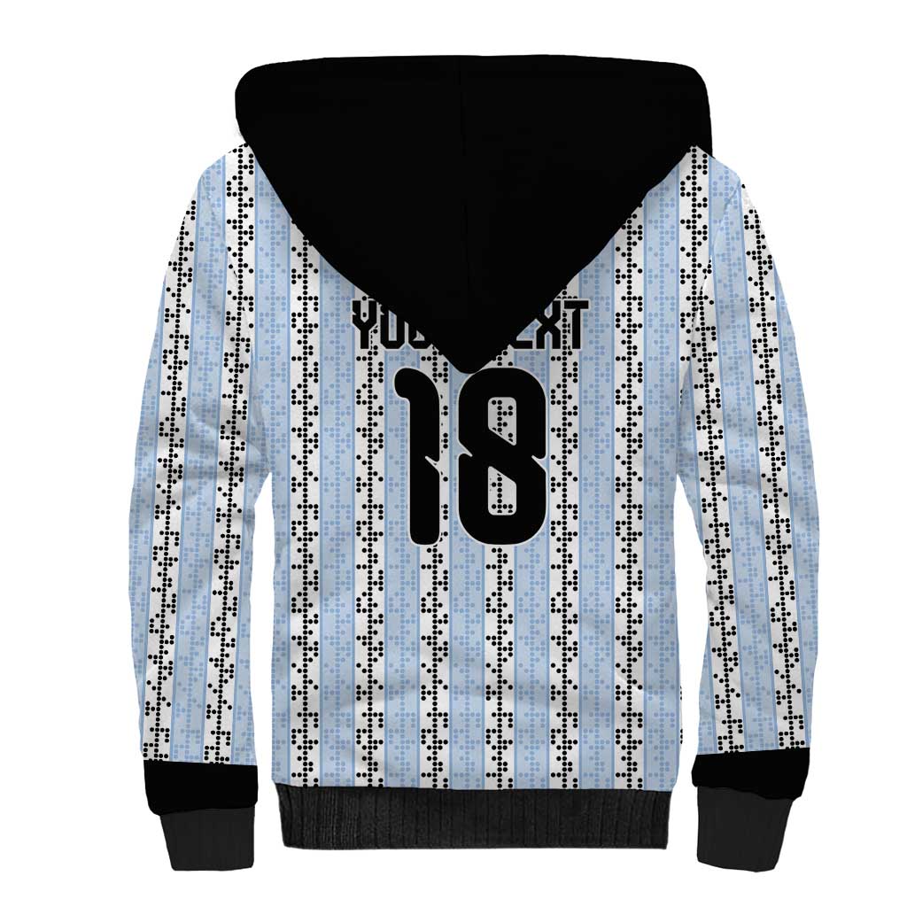 Custom Argentina Heritage Football Sherpa Hoodie La Albiceleste Glory Road to 2026